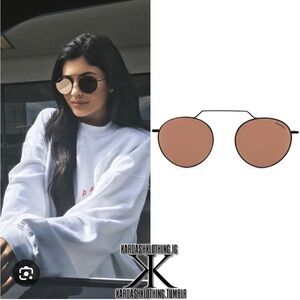 Illesteva Wynwood II in Black with Rose Mirror